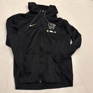 Nike Black Washington Huskies Full zip hooded sweatshirt, Size L